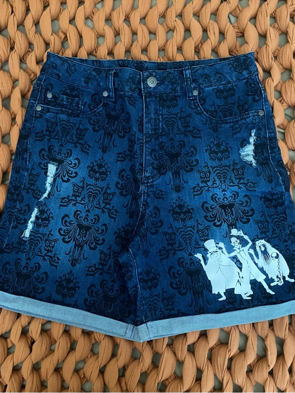 Disney Haunted Mansion Denim Jean Shorts